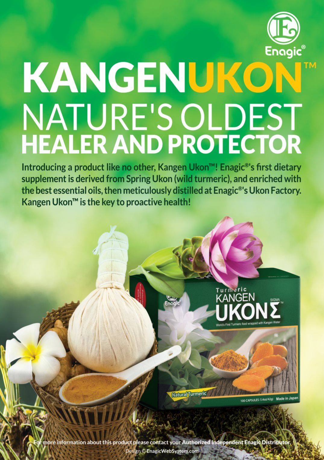 Kangen Ukon Turmeric by ENAGIC – 100% Organic Multivitamins Vegetarian
