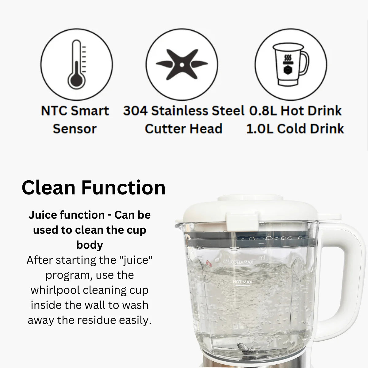 Kylin High-speed Heating Blender AU-K6310 (2-in-1 Hot & Cold)