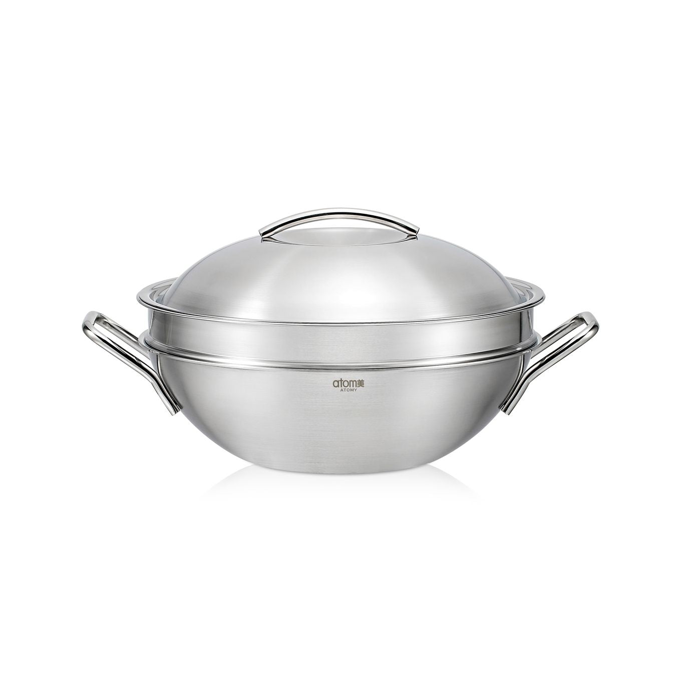 Atomy Medi-Cook Ceramic Wok – 32 cm / 5.4 L (Includes Steamer & Frying Rack)