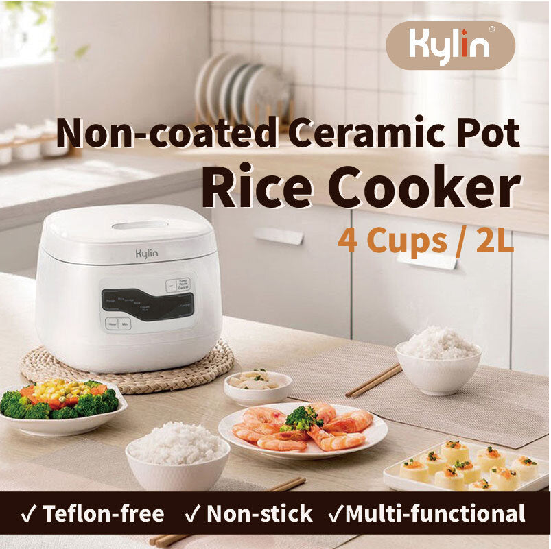 Kylin Electric Multi-Function Ceramic Pot 4 Cups Rice Cooker AU-K1020