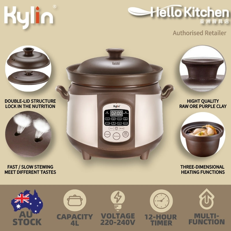 Kylin Electric Claypot/Slow Cooker 4L AU-K2022