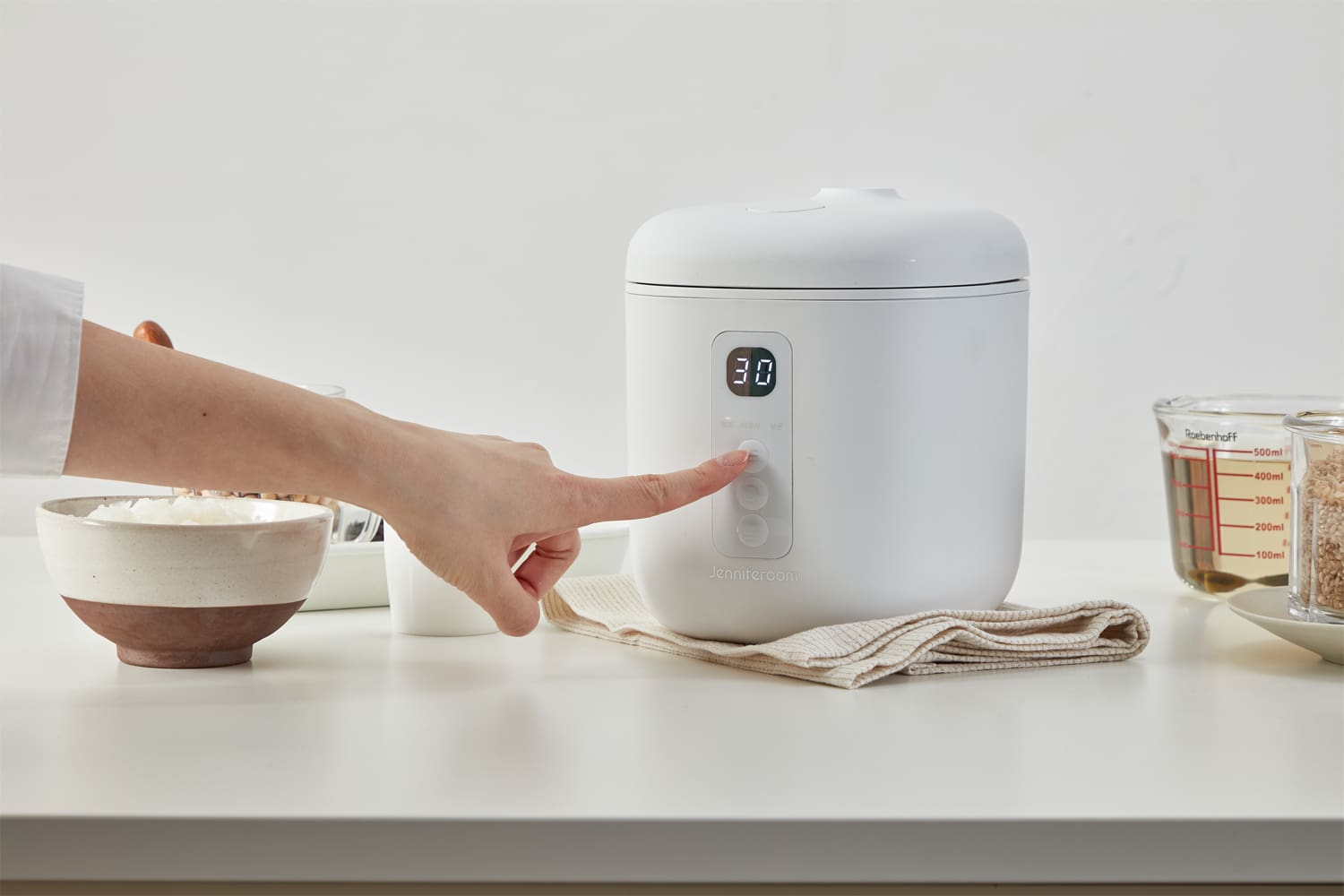 Living Mode by LocknLock LML-3012W Mini Rice Cooker (0.5-2 regular cups) 1.2L