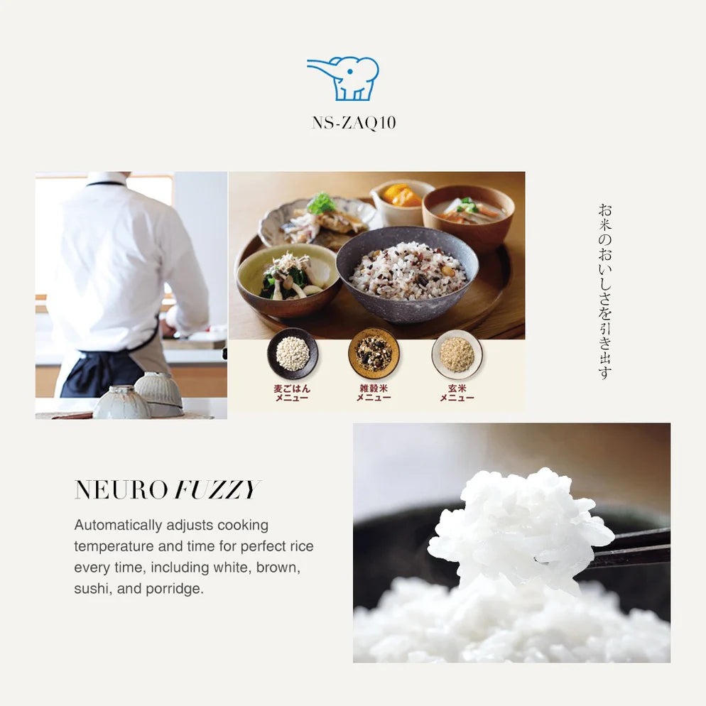 Zojirushi Neuro Fuzzy Rice Cooker & Warmer 5 Cups NS-ZAQ10