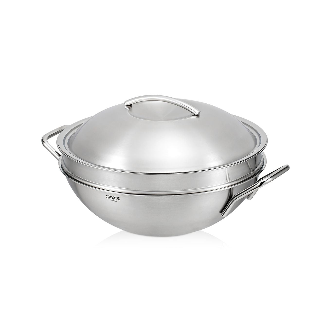 Atomy Medi-Cook Ceramic Wok – 32 cm / 5.4 L (Includes Steamer & Frying Rack)