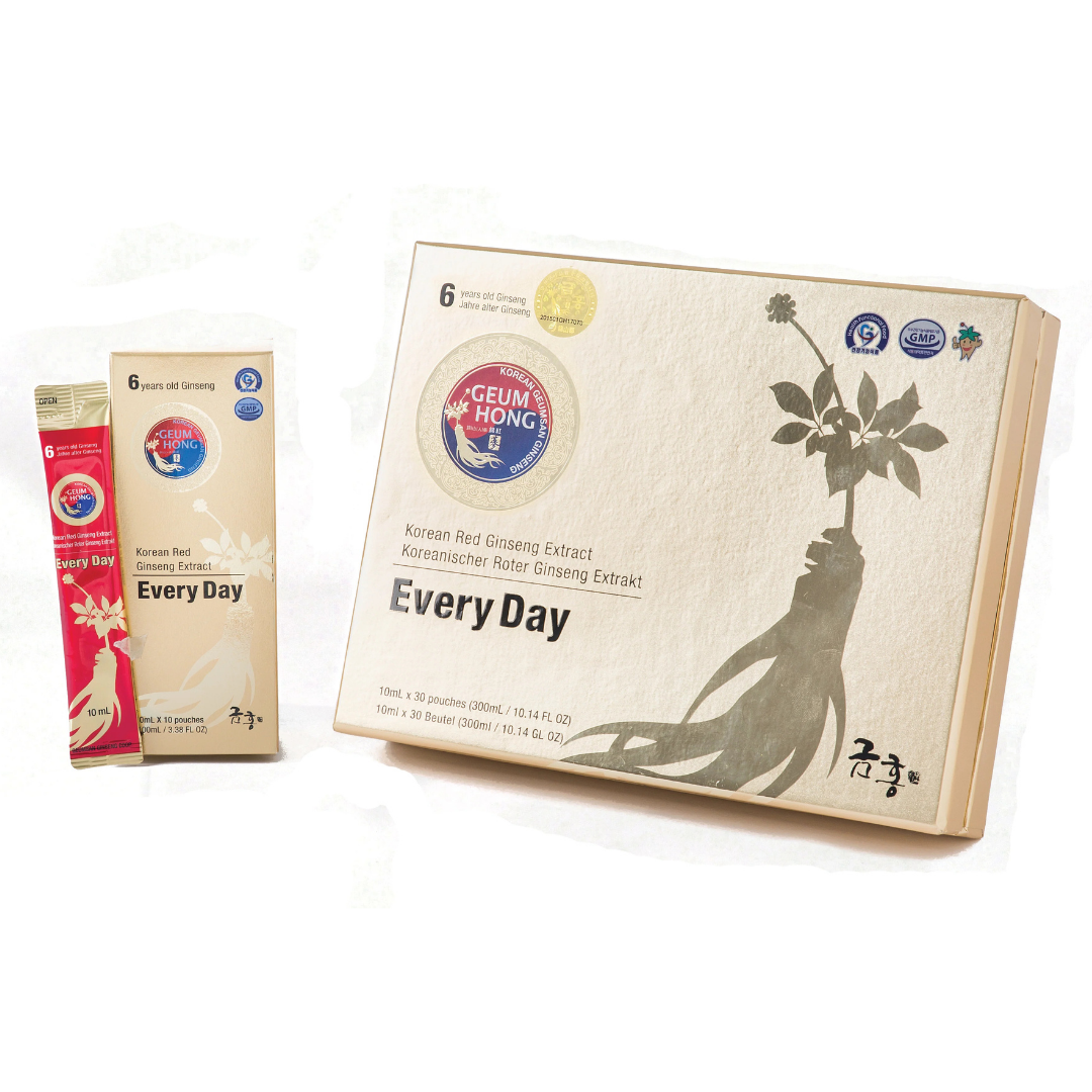 GeumHong Korean Panax Red Ginseng Extract — Everyday Extra Strength (10 ml × 30 Pouches)