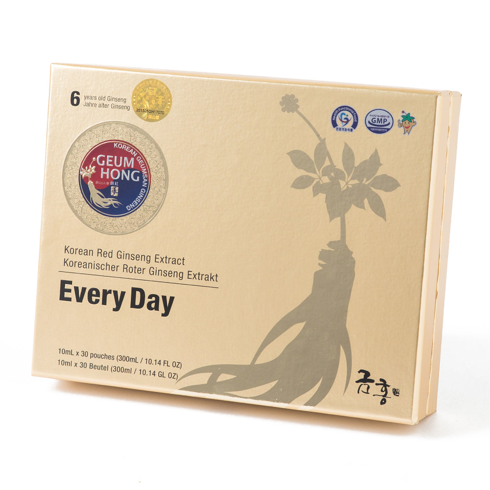 GeumHong Korean Panax Red Ginseng Extract — Everyday Extra Strength (10 ml × 30 Pouches)